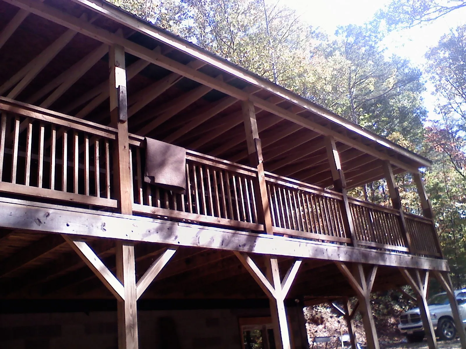 Timber framing under a new elevated porch and deck — Roof Leak Repair in Leonardville by Roofing Brothers